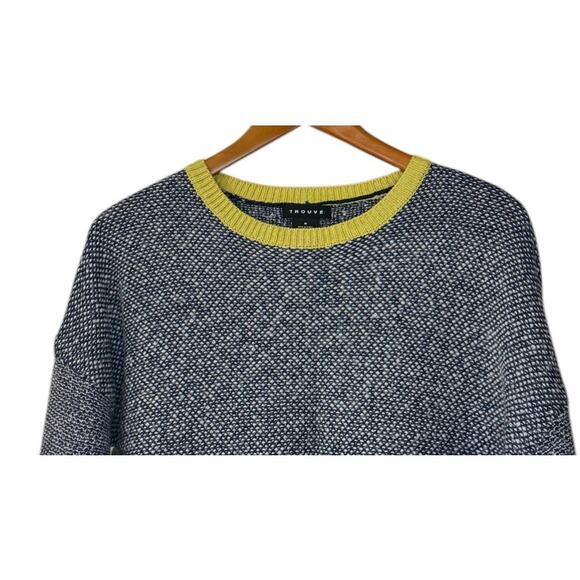 Not For Sale Trouve Sweater Women Medium Blue Preppy Academia Mohair Blend - Picture 3 of 11